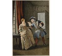 ARToPHIIU Vintage Canvas Painting Print Artwork Poster Print Artwork Manon And Her Brother in History of Manon Lescaut And of The Chevalier Des Grieux by Maurice Leloir for Home Decor 60x90cm