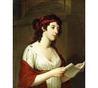 ARToPHIIU Vintage Canvas Painting Print Artwork Poster Print Artwork Portrait of a Lady As Sappho by Elisabeth Louise Vigee Lebrun Picture on Canvas for Home Decor 60x90cm