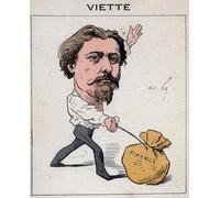 ARToPHIIU Vintage Canvas Painting Print Artwork Poster Print Artwork Portrait of Jules Francois Viette by Andre Gill Picture on Canvas for Home Decor 60x90cm