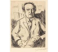 ARToPHIIU Vintage Canvas Painting Print Artwork Poster Print Artwork Portrait of the Dramatist and Novelist Gerhart Hauptmann by Lovis Corinth Picture on Canvas for Home Decor 60x90cm