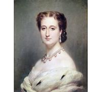 ARToPHIIU Vintage Canvas Painting Print Artwork Poster Print Artwork Portrait of the Empress Eugenie by Xaver Winterhalter Picture on Canvas for Home Decor 60x90cm