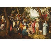ARToPHIIU Vintage Canvas Painting Print Artwork Poster Print Artwork Saint John the Baptist Preaching in the Wilderness by Pieter Brueghel the Younger Picture on Canvas for Home Decor 60x90cm