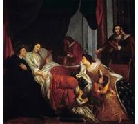 ARToPHIIU Vintage Canvas Painting Print Artwork Poster Print Artwork Saint Vincent De Paul in Front of the Deathbed of King Louis Xiii Painting by Jean François De Troy for Home Decor 60x90cm