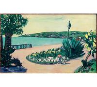 ARToPHIIU Vintage Canvas Painting Print Artwork Poster Print Artwork Small Italian Countryside by Max Beckmann Picture on Canvas for Home Decor 60x90cm