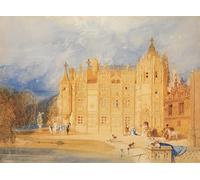ARToPHIIU Vintage Canvas Painting Print Artwork Poster Print Artwork the Abbatial House Abbey of St Ouen Rouen by Sell Cotman Picture on Canvas for Home Decor 60x90cm