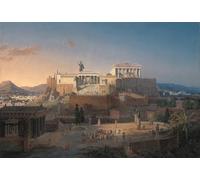 ARToPHIIU Vintage Canvas Painting Print Artwork Poster Print Artwork The Acropolis at Athens Leo von Klenze Picture on Canvas for Home Decor 60x90cm