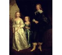 ARToPHIIU Vintage Canvas Painting Print Artwork Poster Print Artwork the Children of Wentworth St Earl of Strafford by Van Dyck Picture on Canvas for Home Decor 60x90cm
