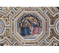 ARToPHIIU Vintage Canvas Painting Print Artwork Poster Print Artwork the Coronation of the Virgin Voute of the Choir by Bernardino Di Betto Pinturicchio Picture on Canvas for Home Decor 60x90cm