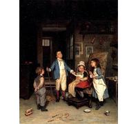 ARToPHIIU Vintage Canvas Painting Print Artwork Poster Print Artwork The Doctor's Visit Henri Dargelas Picture on Canvas for Home Decor 60x90cm