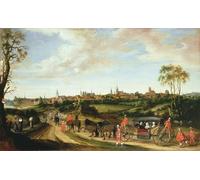 ARToPHIIU Vintage Canvas Painting Print Artwork Poster Print Artwork the Dutch Envoy Adriaan Pauw Arriving At Munster by Gerard Ter Borch Picture on Canvas for Home Decor 60x90cm