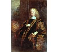 ARToPHIIU Vintage Canvas Painting Print Artwork Poster Print Artwork the Earl of Clarendon Lord High Chancellor by Peter Lely Picture on Canvas for Home Decor 60x90cm