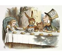 ARToPHIIU Vintage Canvas Painting Print Artwork Poster Print Artwork the Mad Hatter s Tea Party by Tenniel Picture Print on Canvas for Home Decor 60x90cm