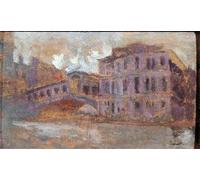 ARToPHIIU Vintage Canvas Painting Print Artwork Poster Print Artwork the Rialto Bridge and Palazzo Camerlenghi by Walter Richard Sickert Picture on Canvas for Home Decor 60x90cm