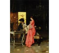 ARToPHIIU Vintage Canvas Painting Print Artwork Poster Print Artwork the Secret Letter by Federico Andreotti Picture on Canvas for Home Decor 60x90cm
