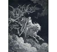 ARToPHIIU Vintage Canvas Painting Print Artwork Poster Print Artwork the Vision of Death by Gustave Dore Picture on Canvas for Home Decor 60x90cm