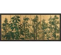 ARToPHIIU Vintage Canvas Painting Print Artwork Poster Print Artwork Trees Early Edo Period by Master of I Nen Seal Picture on Canvas for Home Decor 60x90cm