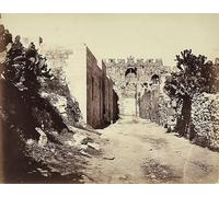 ARToPHIIU Vintage Canvas Painting Print Artwork Poster Print Artwork View of a Section of the City Walls and the House of Saint Anne in Jerusalem by Félix Bonfils for Home Decor 60x90cm