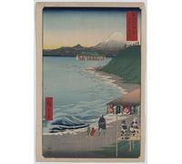 ARToPHIIU Vintage Canvas Painting Print Artwork Poster Print Artwork Views of Mount Fuji - the Seven-ri Beach by Utagawa Hiroshige Picture on Canvas for Home Decor 60x90cm