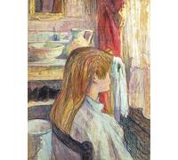 ARToPHIIU Vintage Canvas Painting Print Artwork Poster Print Artwork Woman At the Window by Henri De Toulouse Lautrec Picture on Canvas for Home Decor 60x90cm