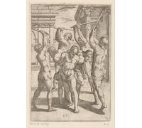 ARToPHIIU Vintage Wall Artwork Paintings Picture Artwork Poster Beating of Three Saints with Their Backs Tied by Antonio Tempesta Art Painting Picture for Home Decor 60x90cm