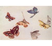 ARToPHIIU Vintage Wall Artwork Paintings Picture Artwork Poster From the Notebooks Mourning for Butterflies by Fujishima Takeji Art Painting Picture for Home Decor 60x90cm