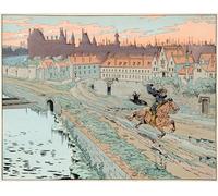 ARToPHIIU Vintage Wall Artwork Paintings Picture Artwork Poster Illustration Taken From the Book Le Bon Roy Henri Art Painting Picture for Home Decor 60x90cm