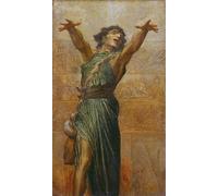 ARToPHIIU Vintage Wall Artwork Paintings Picture Artwork Poster Jonah by George Frederick Watts Art Painting Picture for Home Decor 60x90cm