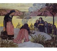ARToPHIIU Vintage Wall Artwork Paintings Picture Artwork Poster Le Feu Dehors Ou Mother's Welfare by Paul Sérusier Art Painting Picture for Home Decor 60x90cm
