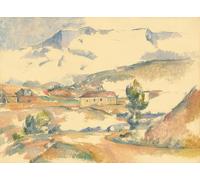 ARToPHIIU Vintage Wall Artwork Paintings Picture Artwork Poster Montagne Sainte Victoire From Near Gardanne by Paul Cézanne Art Painting Picture for Home Decor 60x90cm