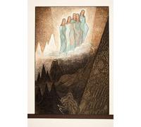 ARToPHIIU Vintage Wall Artwork Paintings Picture Artwork Poster Oceanides Illustration From Prometheus Chained by Francois Louis Schmied Art Painting Picture for Home Decor 60x90cm