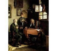 ARToPHIIU Vintage Wall Artwork Paintings Picture Artwork Poster Playing Chess by Carl Maria Seyppel Art Painting Picture for Home Decor 60x90cm