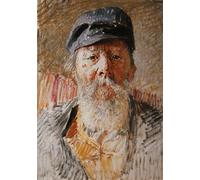 ARToPHIIU Vintage Wall Artwork Paintings Picture Artwork Poster Portrait of the Artist's Father Vlaho Bukovac Art Painting Picture for Home Decor 60x90cm