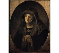 ARToPHIIU Vintage Wall Artwork Paintings Picture Artwork Poster Portrait of the artist's mother leaning on her cane oil on canvas by Rembrandt van Rijn Art Painting Picture for Home Decor 60x90cm