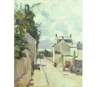 ARToPHIIU Vintage Wall Artwork Paintings Picture Artwork Poster Rue De L'ermitage Pontoise by Camille Jacob Pissarro Art Painting Picture for Home Decor 60x90cm