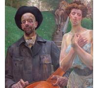 ARToPHIIU Vintage Wall Artwork Paintings Picture Artwork Poster Self-portrait with a Muse by Jacek Malczewski Art Painting Picture for Home Decor 60x90cm