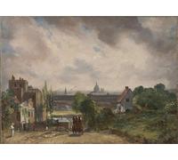 ARToPHIIU Vintage Wall Artwork Paintings Picture Artwork Poster Sir Richard Steele s Cottage Hampstead by John Constable Art Painting Picture for Home Decor 60x90cm