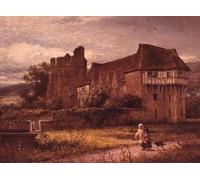 ARToPHIIU Vintage Wall Artwork Paintings Picture Artwork Poster Stokesay Castle Shropshire by Benjamin Williams Leader Art Painting Picture for Home Decor 60x90cm
