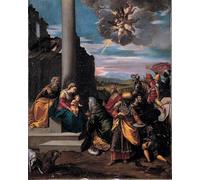 ARToPHIIU Vintage Wall Artwork Paintings Picture Artwork Poster the Adoration of the Magi by Sigismondo Scarsellino Art Painting Picture for Home Decor 60x90cm