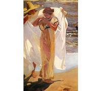 ARToPHIIU Vintage Wall Artwork Paintings Picture Artwork Poster the Bath by Joaquín Sorolla Art Painting Picture for Home Decor 60x90cm