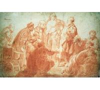 ARToPHIIU Vintage Wall Artwork Paintings Picture Artwork Poster The doubting red chalk on paper by Rembrandt van Rijn Art Painting Picture for Home Decor 60x90cm