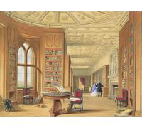 ARToPHIIU Vintage Wall Artwork Paintings Picture Artwork Poster the Library Windsor Castle by Baker Pyne Art Painting Picture for Home Decor 60x90cm