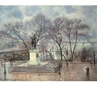 ARToPHIIU Vintage Wall Artwork Paintings Picture Artwork Poster the Pont Neuf Paris by Camille Jacob Pissarro Art Painting Picture for Home Decor 60x90cm