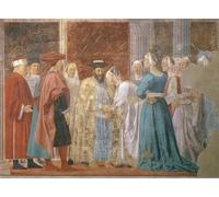 ARToPHIIU Vintage Wall Artwork Paintings Picture Artwork Poster the Reception of the Queen of by Piero Della Francesca Art Painting Picture for Home Decor 60x90cm