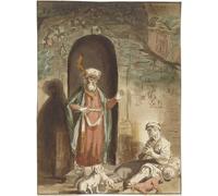 ARToPHIIU Vintage Wall Artwork Paintings Picture Artwork Poster The rich man and the poor lazarus by Bernhard Schreuder Art Painting Picture for Home Decor 60x90cm