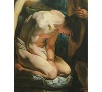 ARToPHIIU Vintage Wall Artwork Paintings Picture Artwork Poster the Sacrifice of Isaac Oil on Canvas Detail of by Jacob Jordaens Art Painting Picture for Home Decor 60x90cm