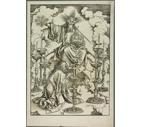 ARToPHIIU Vintage Wall Artwork Paintings Picture Artwork Poster the Vision of the Seven Candlesticks From the Apocalypse by Albrecht Dürer Art Painting Picture for Home Decor 60x90cm
