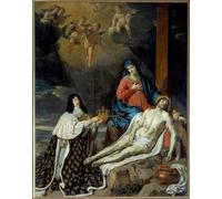 ARToPHIIU Vintage Wall Artwork Paintings Picture Artwork Poster the Vow of Louis Xiii to the Virgin by Philippe De Champaigne Art Painting Picture for Home Decor 60x90cm