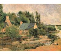 ARToPHIIU Vintage Wall Artwork Paintings Picture Artwork Poster the Washerwomen of Pont Aven by Paul Gauguin Art Painting Picture for Home Decor 60x90cm