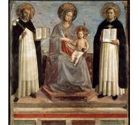 ARToPHIIU Vintage Wall Artwork Paintings Picture Artwork Poster Virgin and Child with Saints Dominicus and Thomas Aquinas by Fra Angelico Art Painting Picture for Home Decor 60x90cm