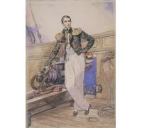 ARToPHIIU Vintage Wall Artwork Paintings Picture Artwork Poster Vladimir Alexeyevich Kornilov Aboard the Brig Themistocles by Karl Pavlovich Bryullov Art Painting Picture for Home Decor 60x90cm